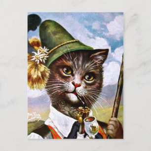 Arthur Thiele - Bavarian Alps Cat Postcard