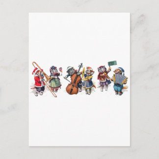 Arthur Thiele - Cats Play Orchestra in the Snow. Postcard