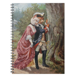 Arthur Thiele Romantic Cats Spiral Notebook