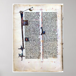 Arthurian Romance Illuminated page. Poster