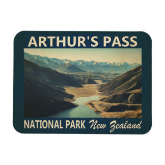 Arthur's Pass National Park New Zealand Vintage  Magnet