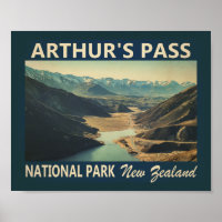 Arthur's Pass National Park New Zealand Vintage