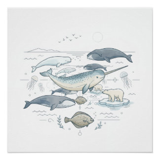 Artic Ocean Sky Poster