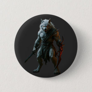 Artic Werewolf 6 Cm Round Badge
