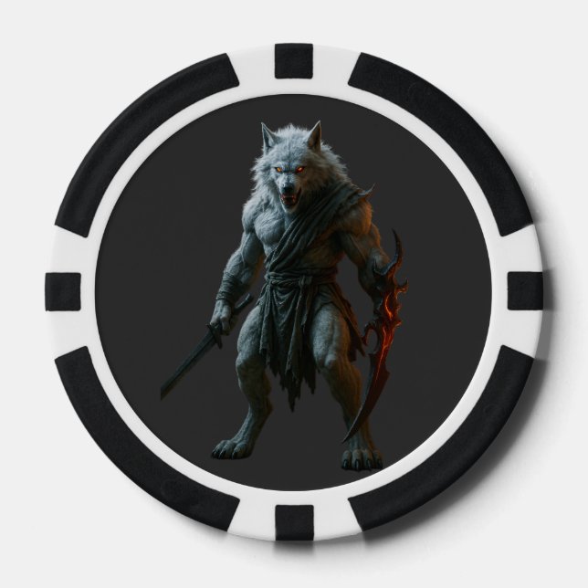Artic Werewolf Poker Chips (Front)
