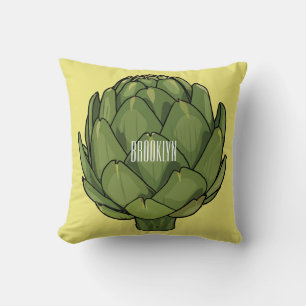 Artichoke cartoon illustration cushion