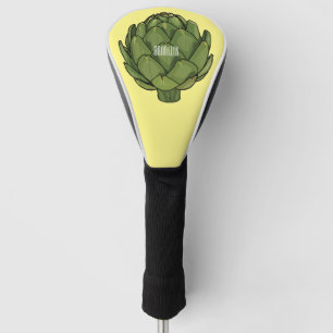Artichoke cartoon illustration  golf head cover