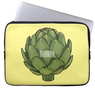Artichoke cartoon illustration  laptop sleeve