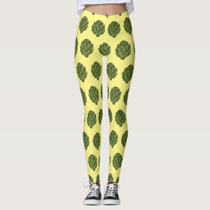 Artichoke cartoon illustration  leggings