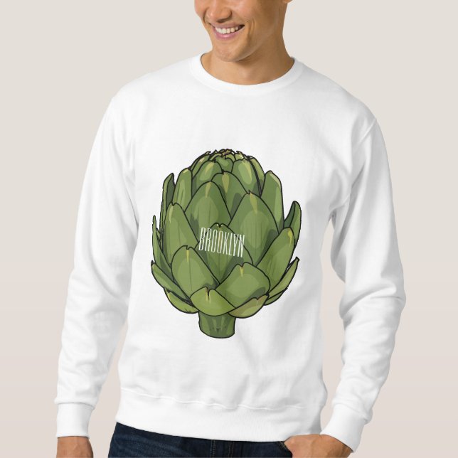 Artichoke cartoon illustration  sweatshirt (Front)