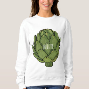 Artichoke cartoon illustration sweatshirt