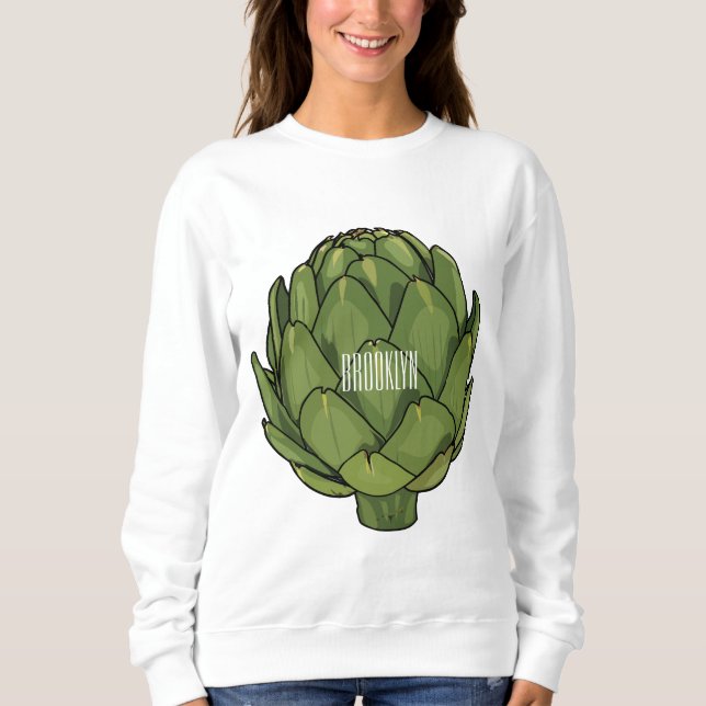 Artichoke cartoon illustration  sweatshirt (Front)