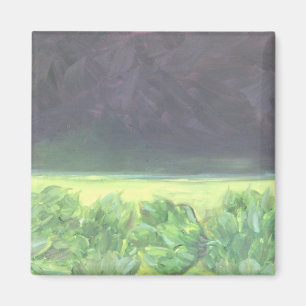 Artichoke field and Aubergine sky Magnet