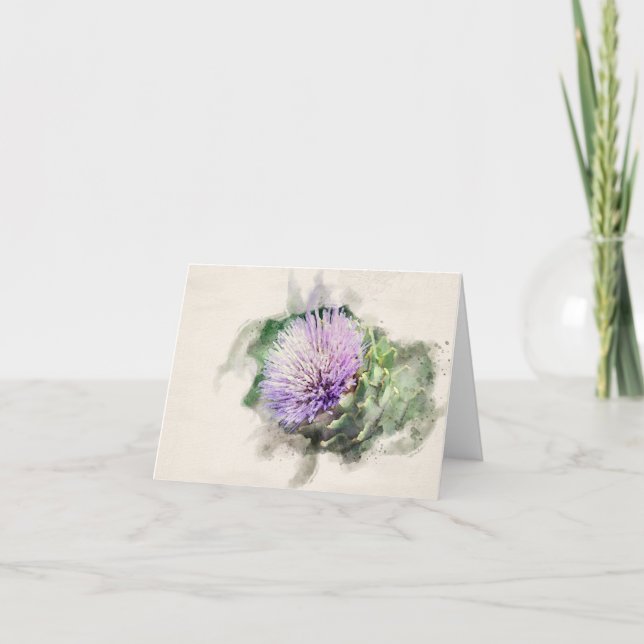 Artichoke Flower Card (Front)