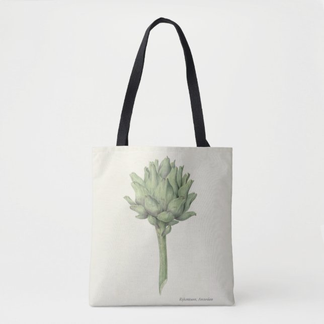 artichoke, foodies, chefs, gardeners, vintage art tote bag (Front)