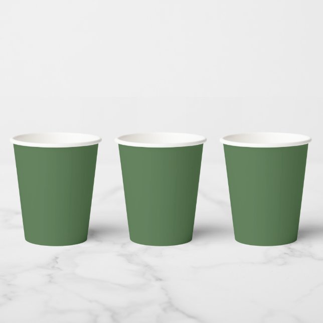 Artichoke green (solid colour)  paper cups (Multi)