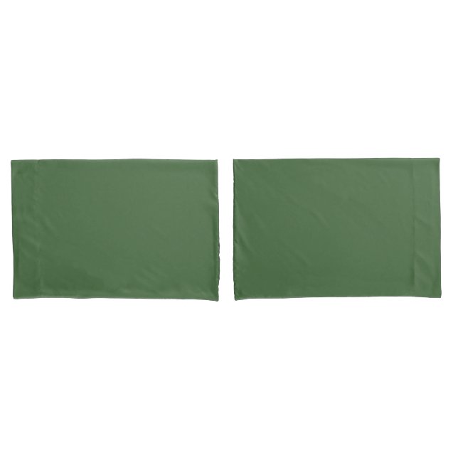 Artichoke green (solid colour)  pillowcase (Front-Set)