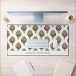 Artichoke Pattern Desk Mat<br><div class="desc">Rustic and whimsical artichoke pattern desk mat with your name.</div>