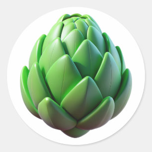 Artichoke Plastic 3D – Glossy Round Label