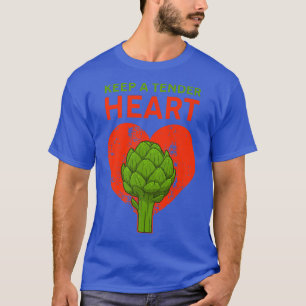 Artichoke Pun Tender Heart Vegan Vegetarian Vegeta T-Shirt