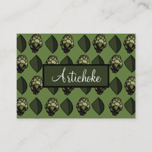 Artichoke Vegetable Plant Botanical Pattern Business Card