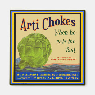 Artichoke Vintage Crate Art Magnet