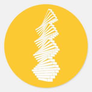 articulated wall classic round sticker