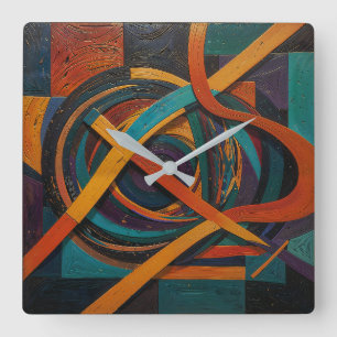 Artifact - Geometric Art Design Square Wall Clock