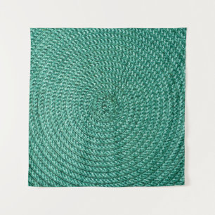 Artificial braided green fabric texture. tapestry