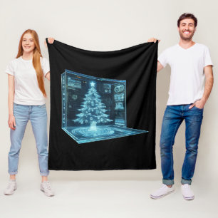 Artificial Christmas Tree Fleece Blanket