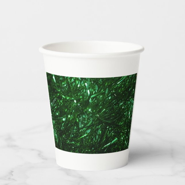 artificial christmas tree leaves  paper cups (Front)