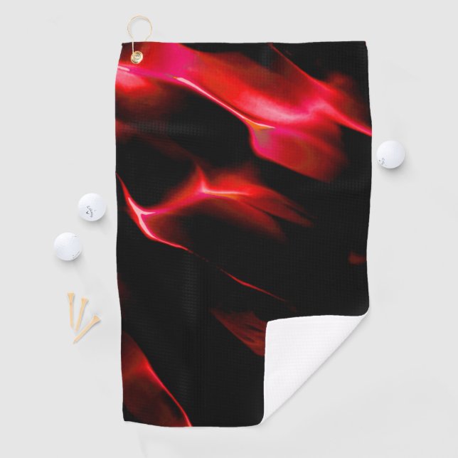 Artificial dunes in red shading golf towel (InSitu)