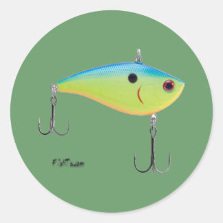 Artificial Fish Baits by FishTs Classic Round Sticker