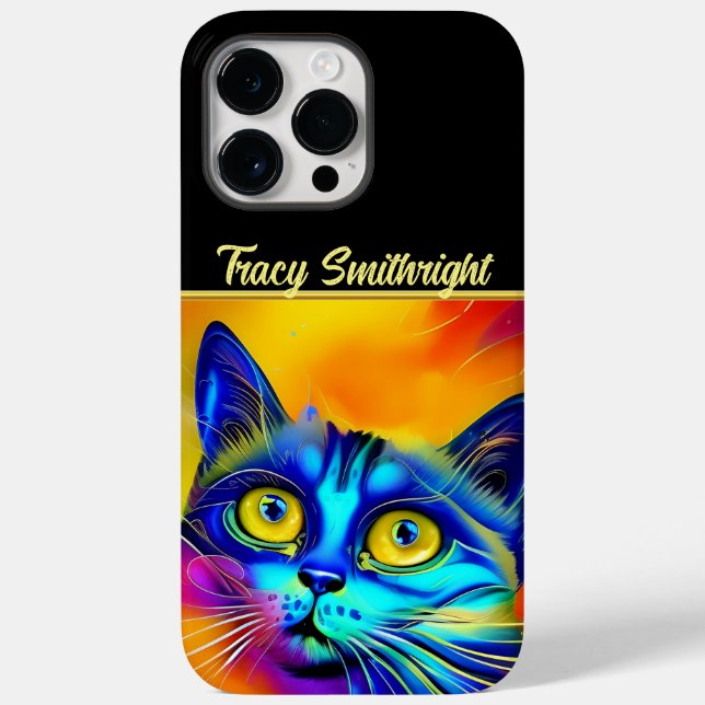 Artificial intelligence animal cat face  Case-Mate iPhone case (Back)