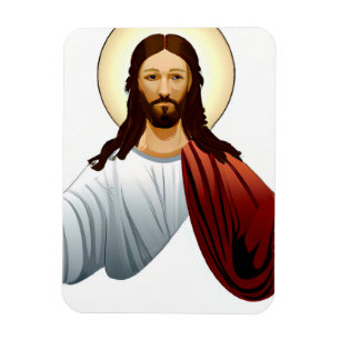 Artificial Intelligence Art of Jesus with Arms Out Magnet