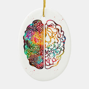 Artificial intelligence ceramic tree decoration