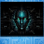 Artificial intelligence digital science robotics poster<br><div class="desc">Design of Artificial Intelligence of the near future,  made in dark green tones. (PLEASE! - See also other new collections for more choices)</div>