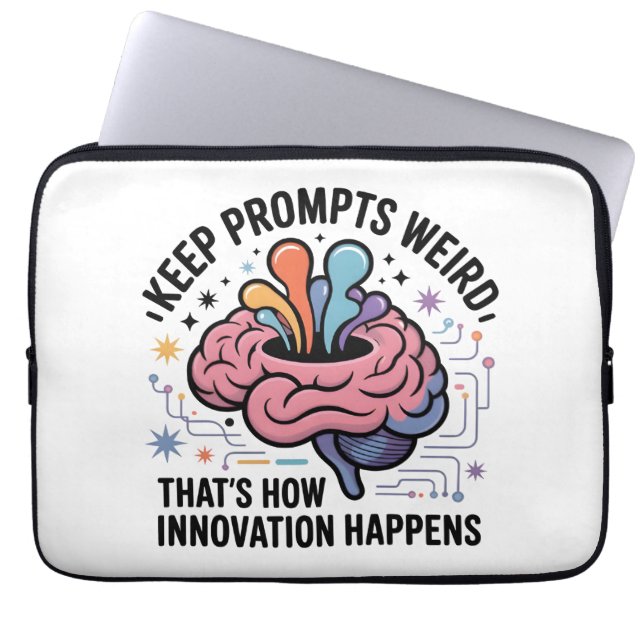 Artificial Intelligence Innovation Brain Design Laptop Sleeve (Front)