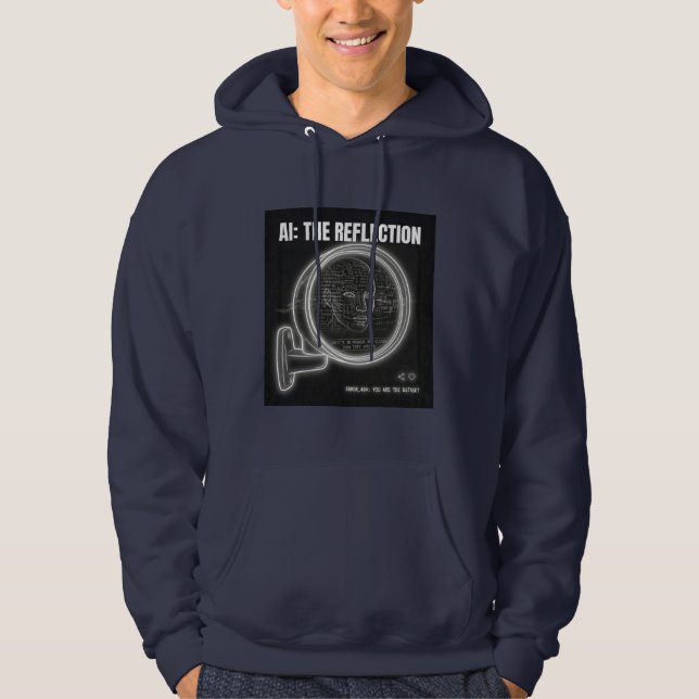 Artificial Intelligence Mirror Data Self Cyberpunk Hoodie (Front)