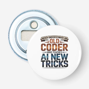 Artificial Intelligence Old Coder Design Bottle Opener