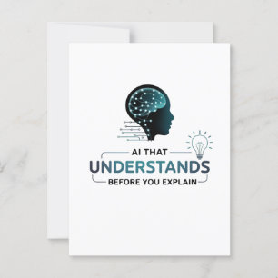 Artificial Intelligence Smart Tech Design Postcard