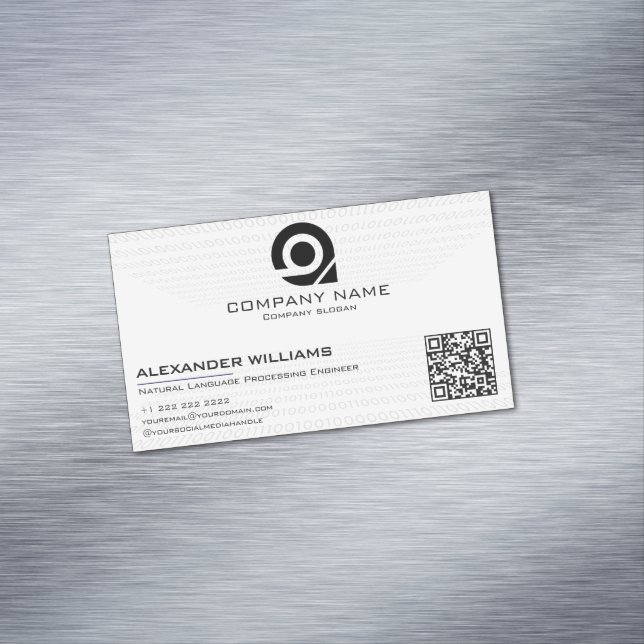 Artificial Intelligence Software Engineer Visiting Magnetic Business Card (In Situ)