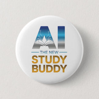 Artificial Intelligence Study Buddy Design 6 Cm Round Badge