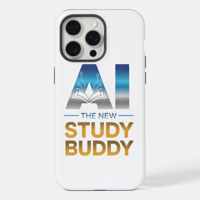 Artificial Intelligence Study Buddy Design iPhone Case (Back)