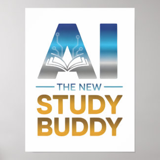 Artificial Intelligence Study Buddy Design Poster
