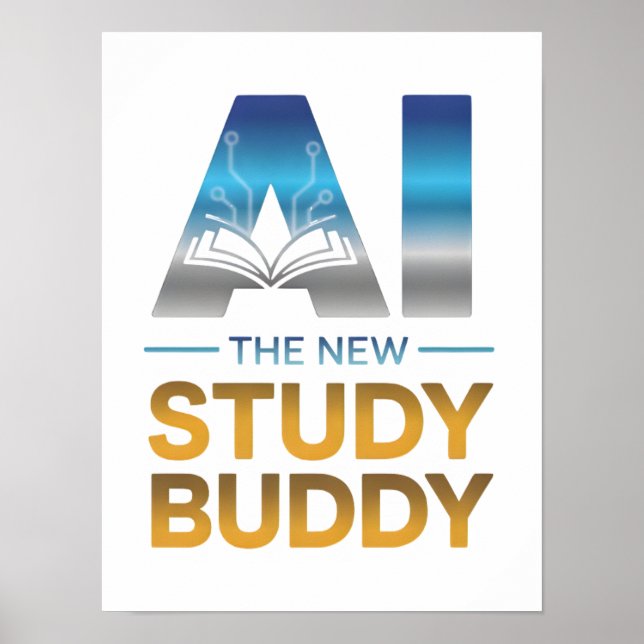 Artificial Intelligence Study Buddy Design Poster (Front)