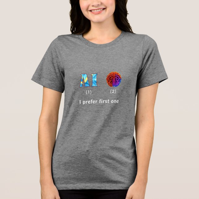 Artificial intelligence Tri-Blend shirt (Front)