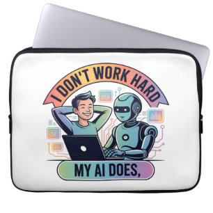 Artificial Intelligence Work Smarter Laptop Sleeve