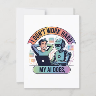 Artificial Intelligence Work Smarter Postcard