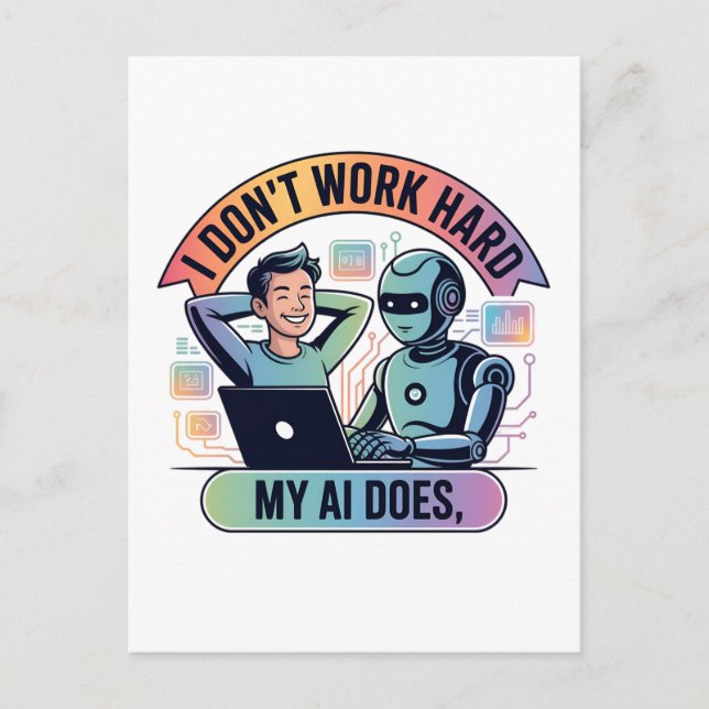 Artificial Intelligence Work Smarter Postcard (Front)